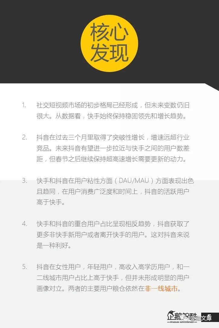 企鹅智库：亿级新用户红利探秘——抖音&快手用户研究报告