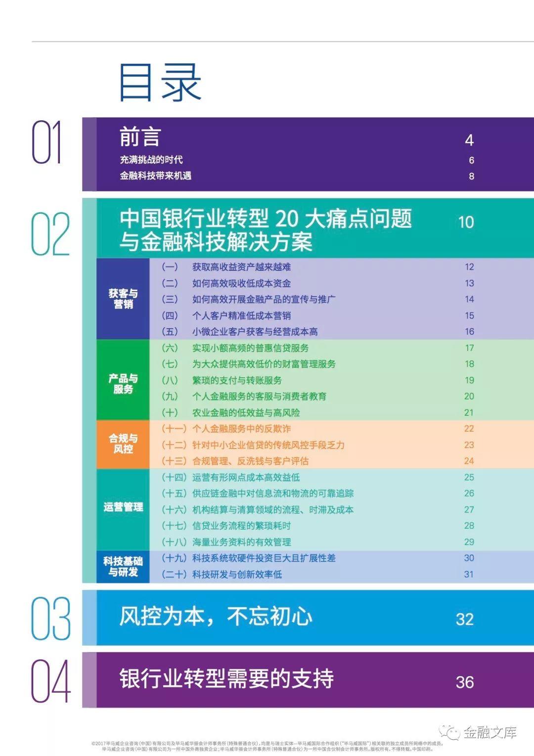 毕马威：中国银行业转型20大痛点问题与金融科技解决方案（48页）