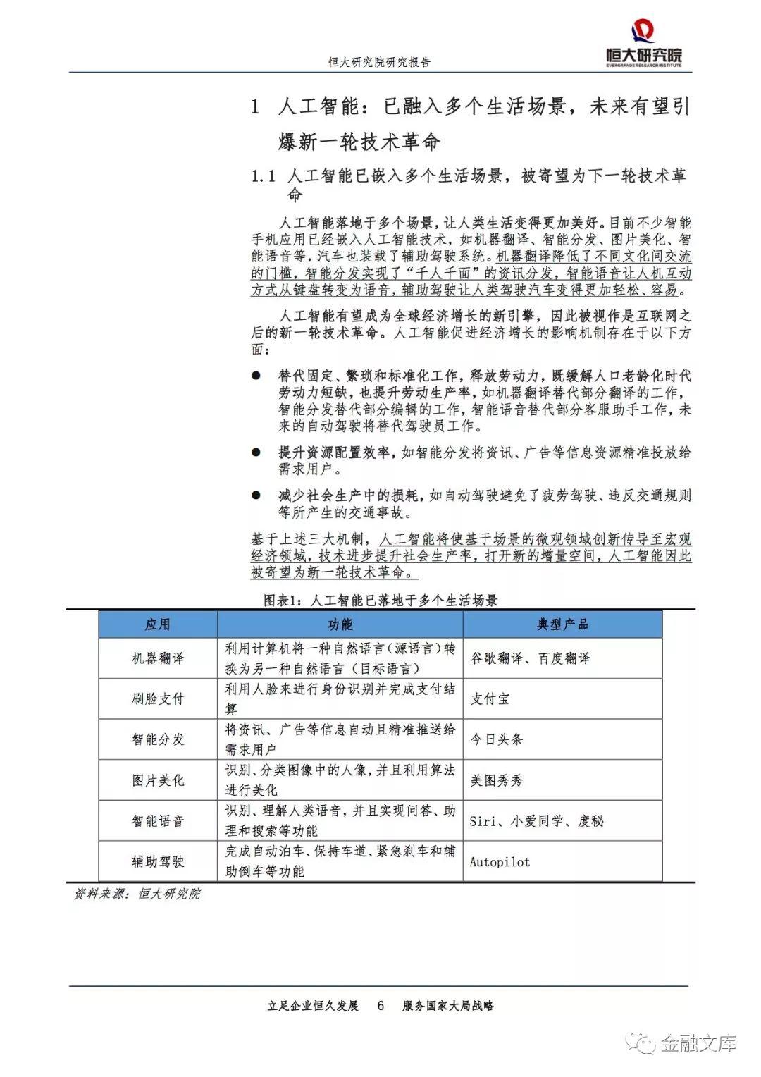 恒大研究院：AI 发展渐入高潮，未来有望引爆新一轮技术革命（43页）