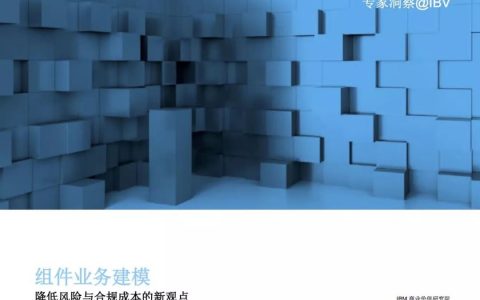 IBM：组件业务建模，降低风险与合规成本的新观点