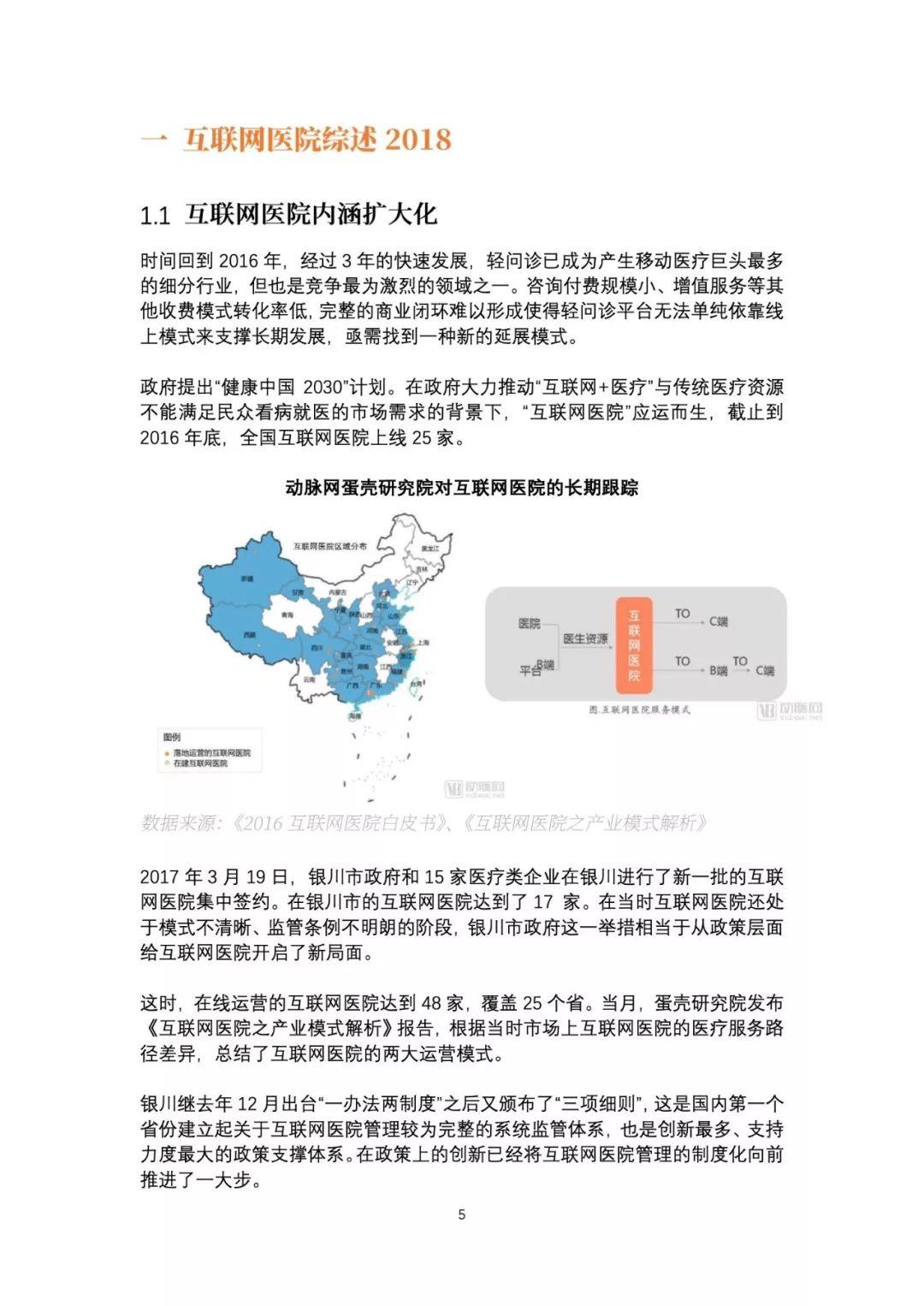 动脉网：2018互联网医院报告