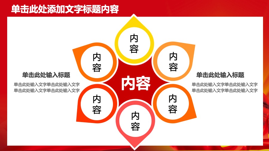 中国人民保险深红色PPT模板