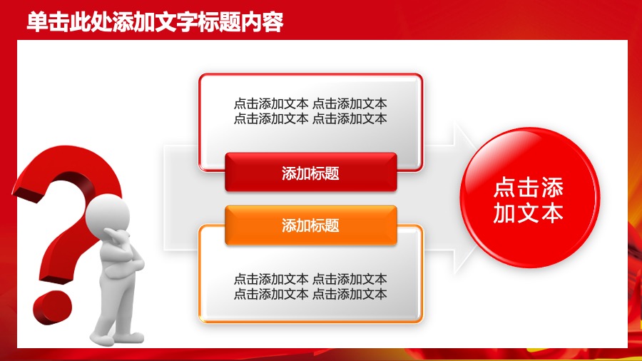 中国人民保险深红色PPT模板