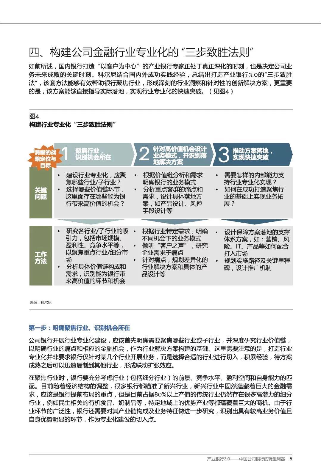 科尔尼：产业银行3.0-中国公司银行的转型利器