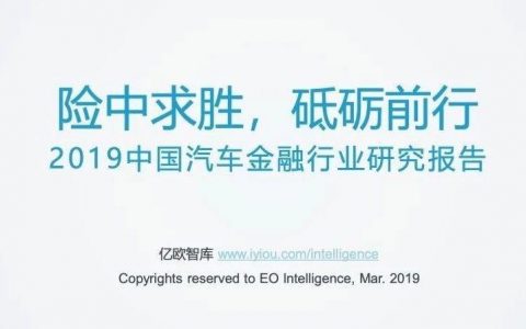 2019中国汽车金融行业研究报告——险中求胜，砥砺前行