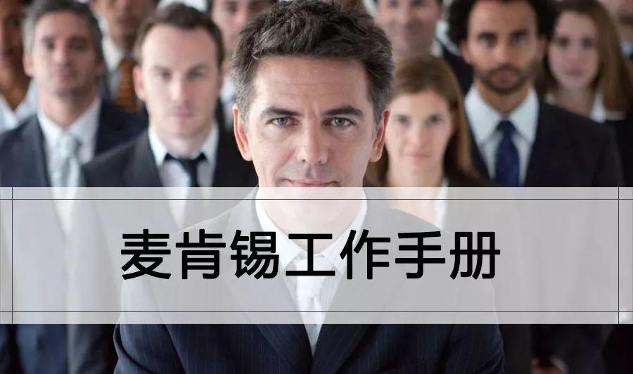 麦肯锡工作手册与分析工具大全 麦肯锡工作手册与分析工具大全