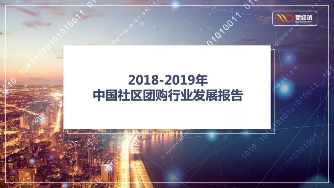 2018-2019年中国社区团购行业报告