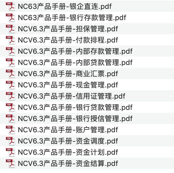 用友SaaS金融产品手册（15份）