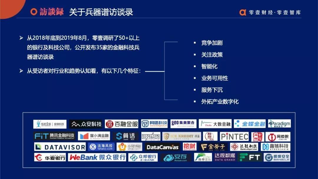 全面智能：零壹金融科技兵器谱报告2019终板