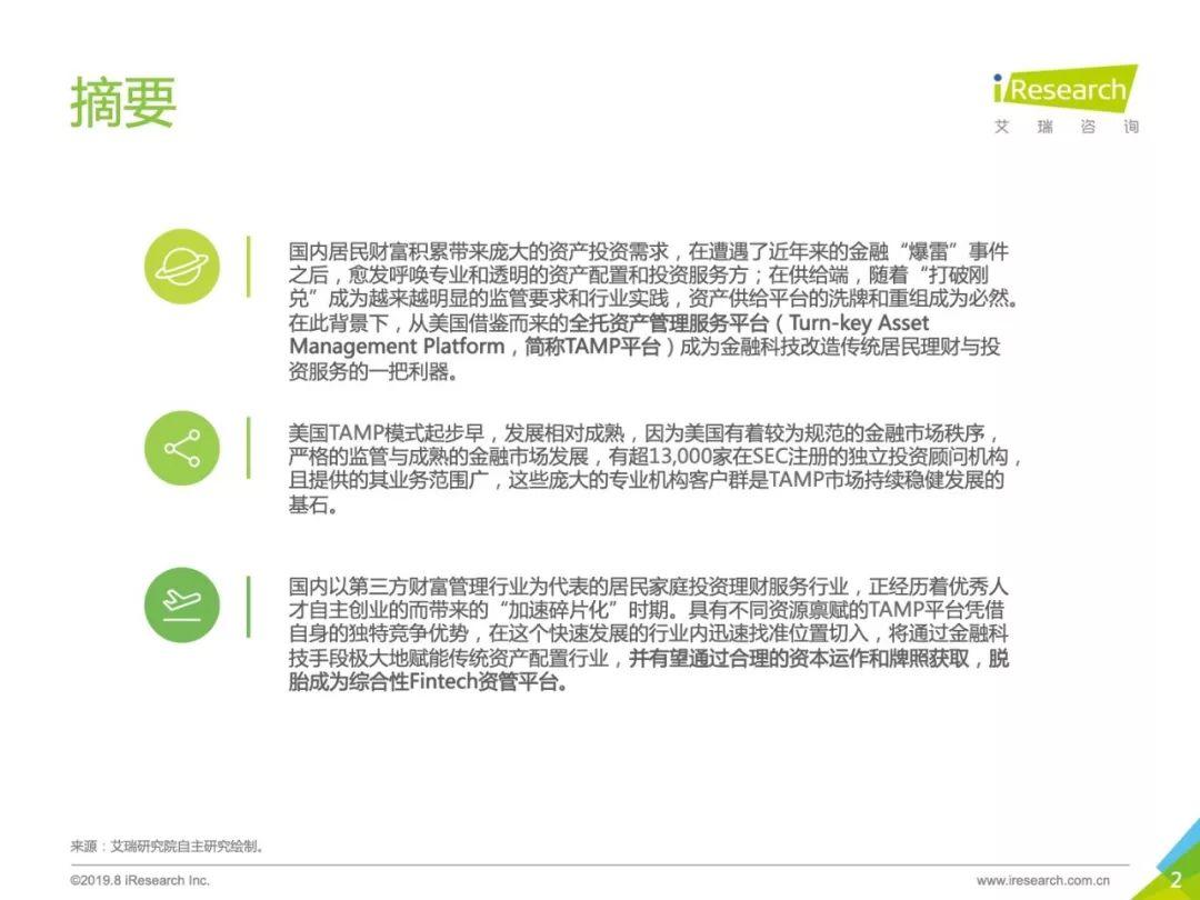 2019年中国财富管理与TAMP商业模式研究报告