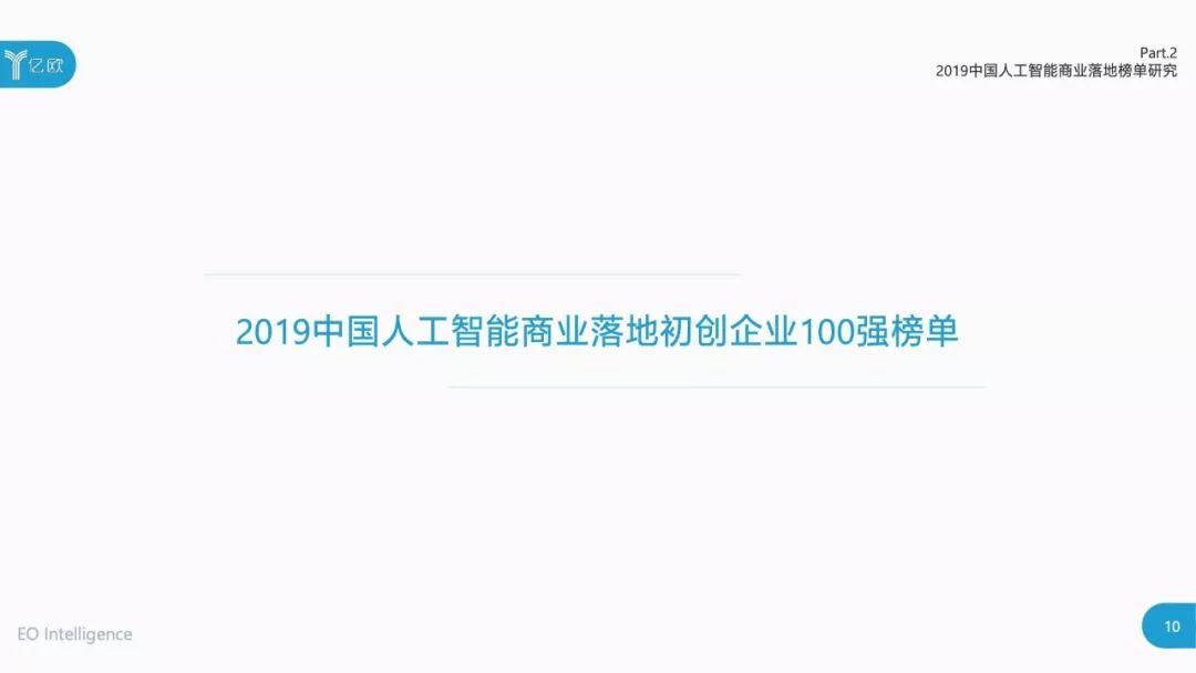 2019中国人工智能商业落地研究报告