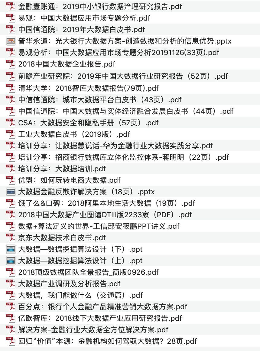 大数据应用与治理研究报告精选（30份）