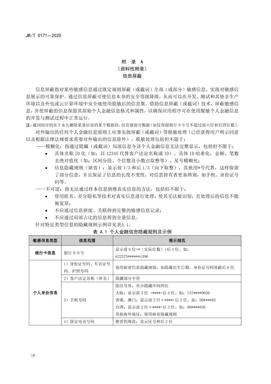 央行发布《个人金融信息保护技术规范》 无资质不得收集KYC等信息