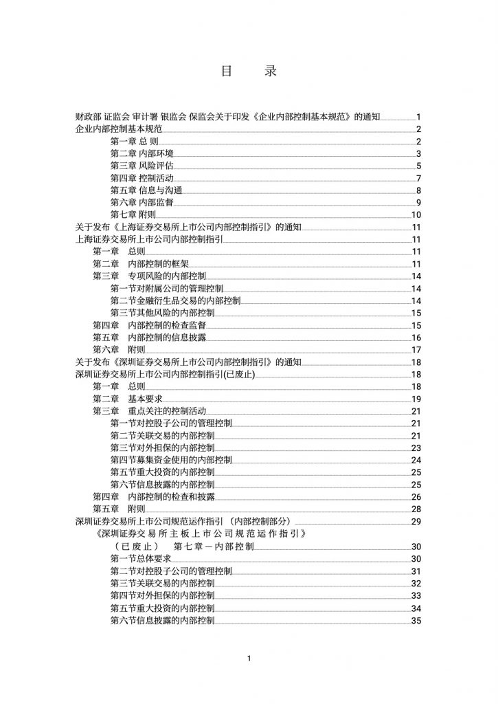 企业内控资料汇编-2020年版（1038页）