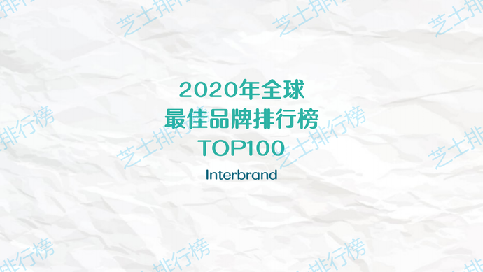 2020年全球最佳品牌TOP100，中国仅华为上榜