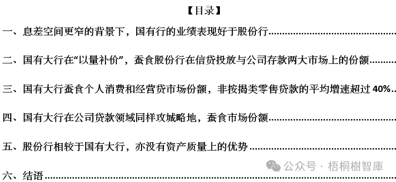国有大行正在逐步蚕食股份行的市场份额