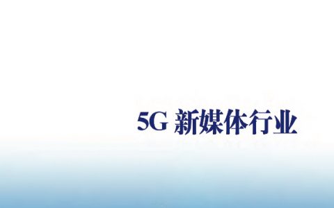 5G新媒体行业白皮书（25页）