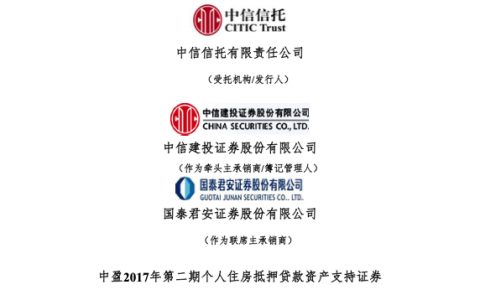 中盈2017年第二期个人住房抵押贷款资产支持证券