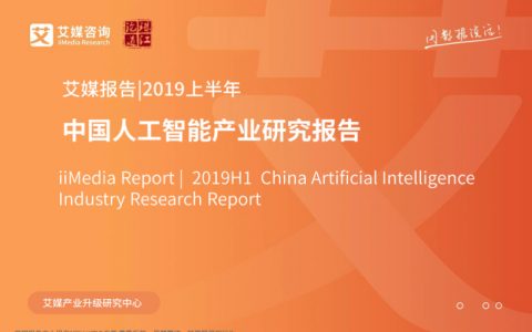 2019上半年中国人工智能产业研究报告（61页）
