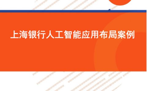 零壹智库报告：上海银行人工智能应用布局案例(16页)