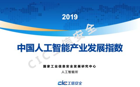 工信安全：2019中国人工智能产业发展指数(31页)