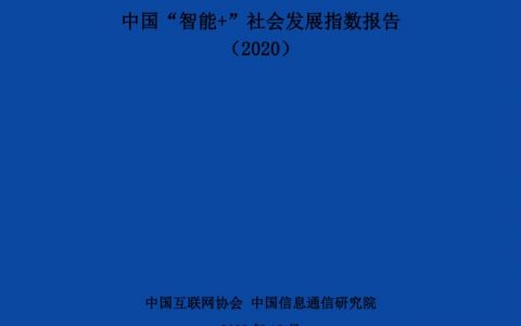 中国信息通信研究院：中国“智能+”社会发展指数（2020）（51页）