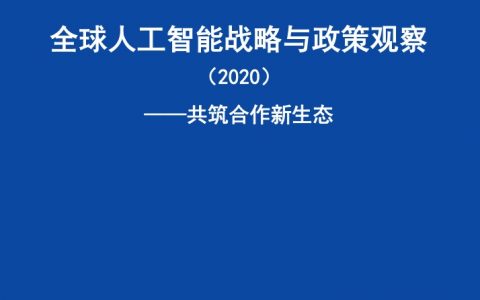 中国信通院：全球人工智能战略与政策观察（2020）（29页）