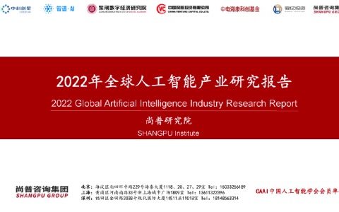 2022年全球人工智能产业研究报告（44页）