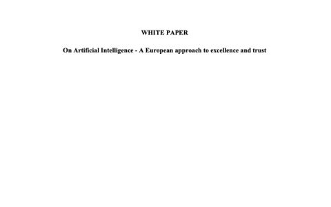 欧盟委员会：人工智能白皮书——追求卓越和信任的欧洲方案（英文版）