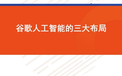 谷歌人工智能的三大布局