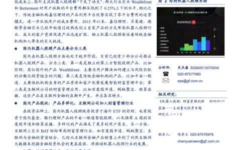 主动量化投资专题研究之(二)全球机器人投顾产品研究