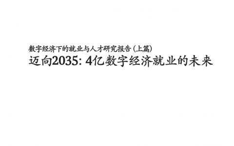 BCG：迈向2035——4亿数字经济就业的未来报告（26页）