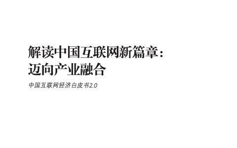 BCG&百度&阿里研究院：中国互联网经济白皮书2.0——迈向产业融合（40页）