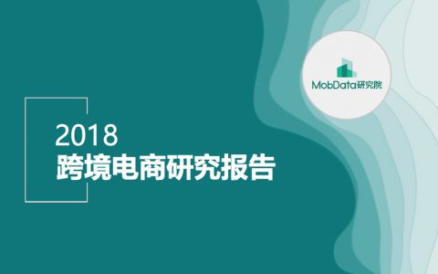 MobData：2018跨境电商研究报告（28页）