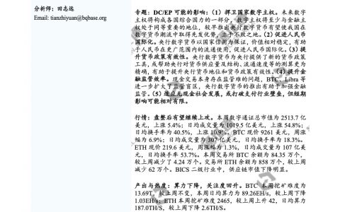 区块链行业周报：央行数字货币的五大影响