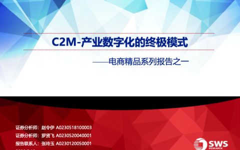 电商行业精品系列报告之一：C2M_产业数字化的终极模式（28页）