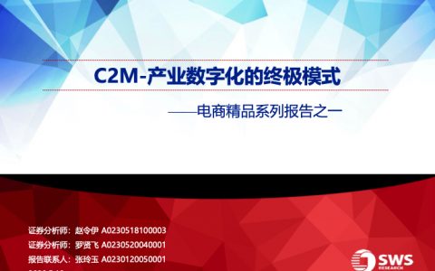 电商行业精品系列报告之一：C2M_产业数字化的终极模式（28页）