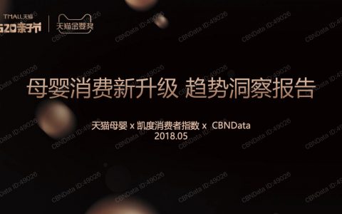 CBNData：母婴消费新升级趋势洞察报告