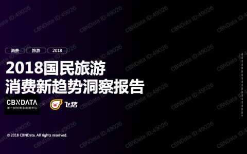 CBNData：2018国民旅游消费新趋势洞察报告