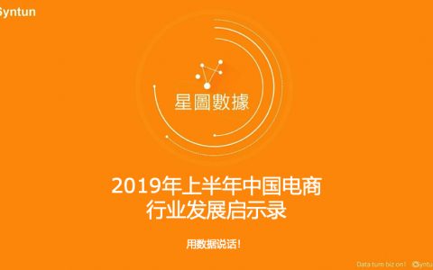 星图数据：2019年上半年中国电商行业发展启示录（33页）