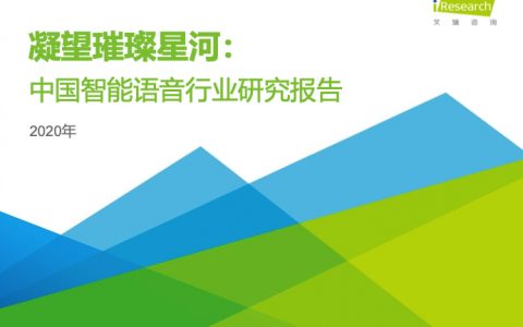 2020年中国智能语音行业研究报告