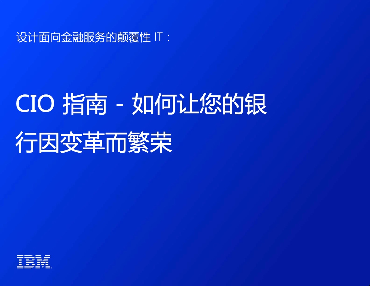 IBM咨询报告