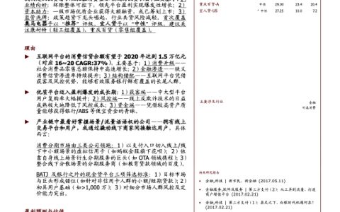 联网消费金融行业主题研究：分期看场景、现金贷靠流量