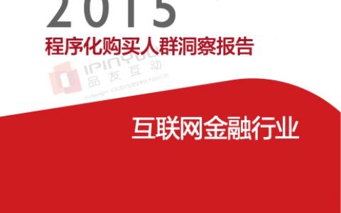 2015品友程序化购买人群洞察报告–互联网金融行业
