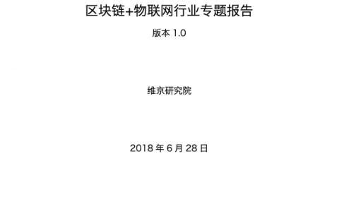 区块链+物联网行业专题报告