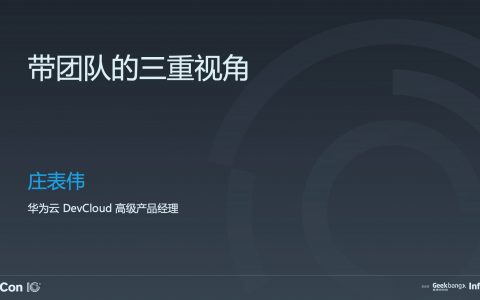 带团队的三重视角 庄表伟