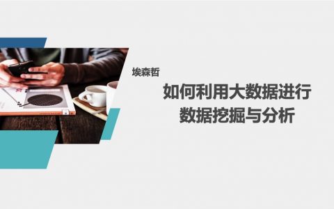 埃森哲：如何利用大数据进行数据挖掘与分析