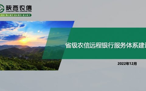 陕西农信省级农信远程银行服务体系建设2023（21页）