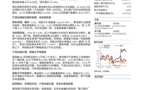 青岛银行-“接口银行”战略发力，不良风险加速出清（25页）