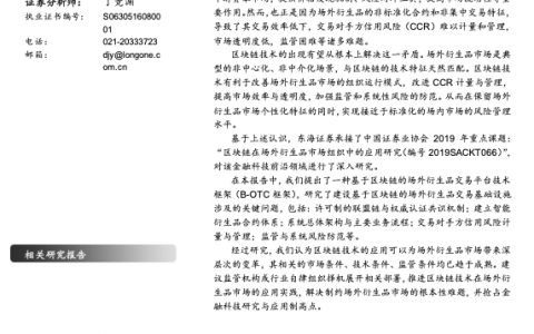 场外衍生品市场中的区块链技术应用框架（19页）